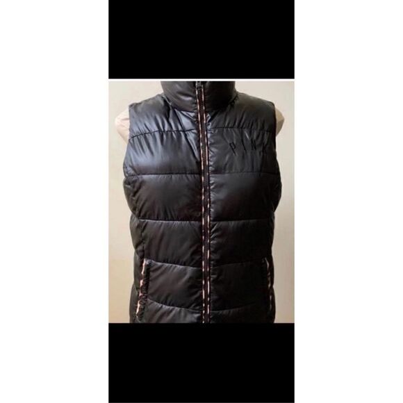 Victoria secretsPink , puffer vest jacket with animal print trim and zip up pock - Picture 6 of 15